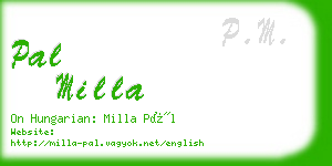 pal milla business card